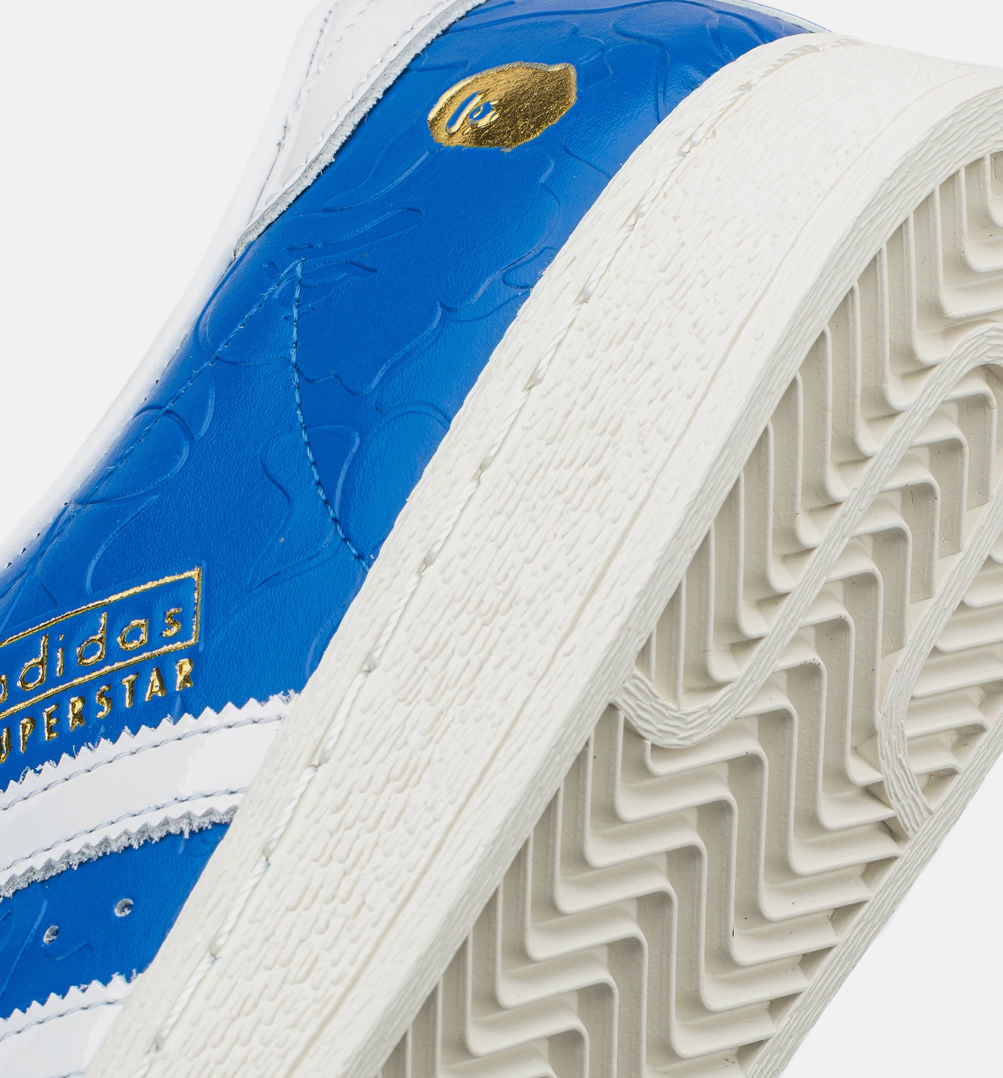 Bape x Adidas Superstar Vintage Mens Lifestyle Shoe - Blue/White