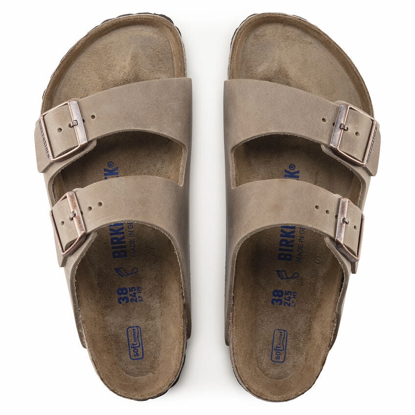 Birkenstock Arizona NU Oiled SFB Tobacco Brown Narrow 552813