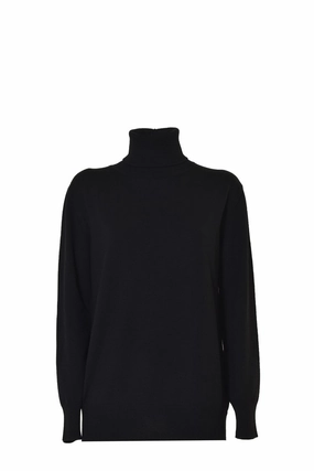 Black Wool Turtleneck Sweater