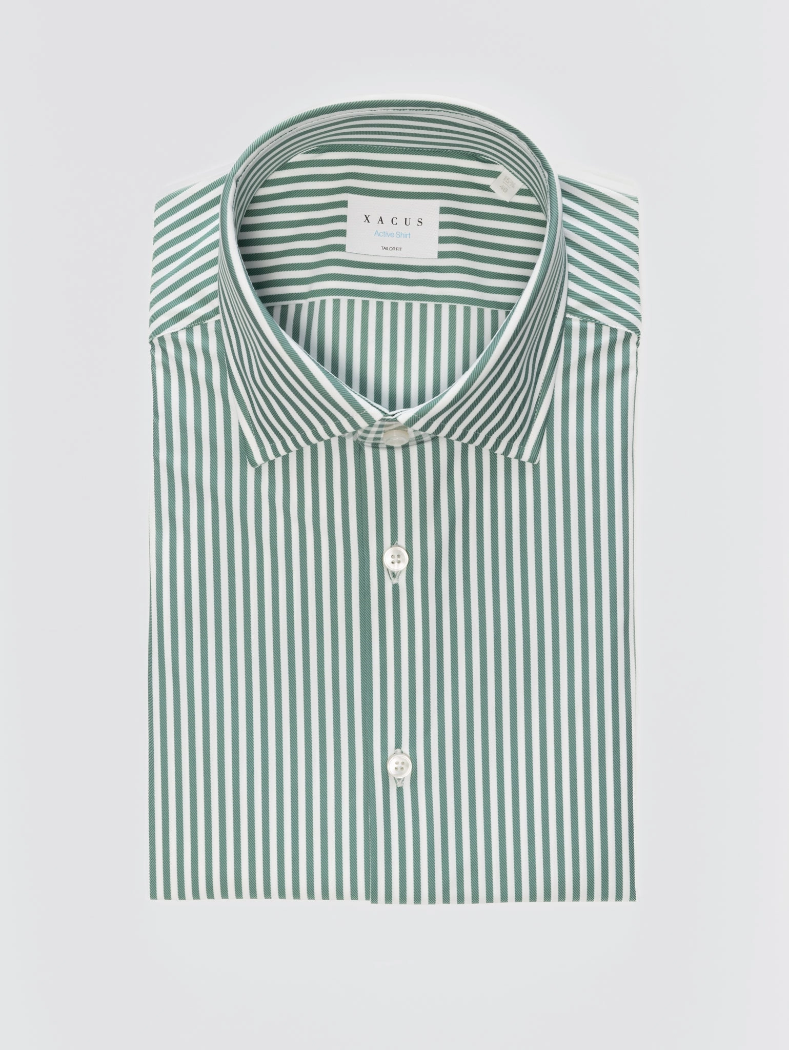 Green/White Striped Active Shirt
