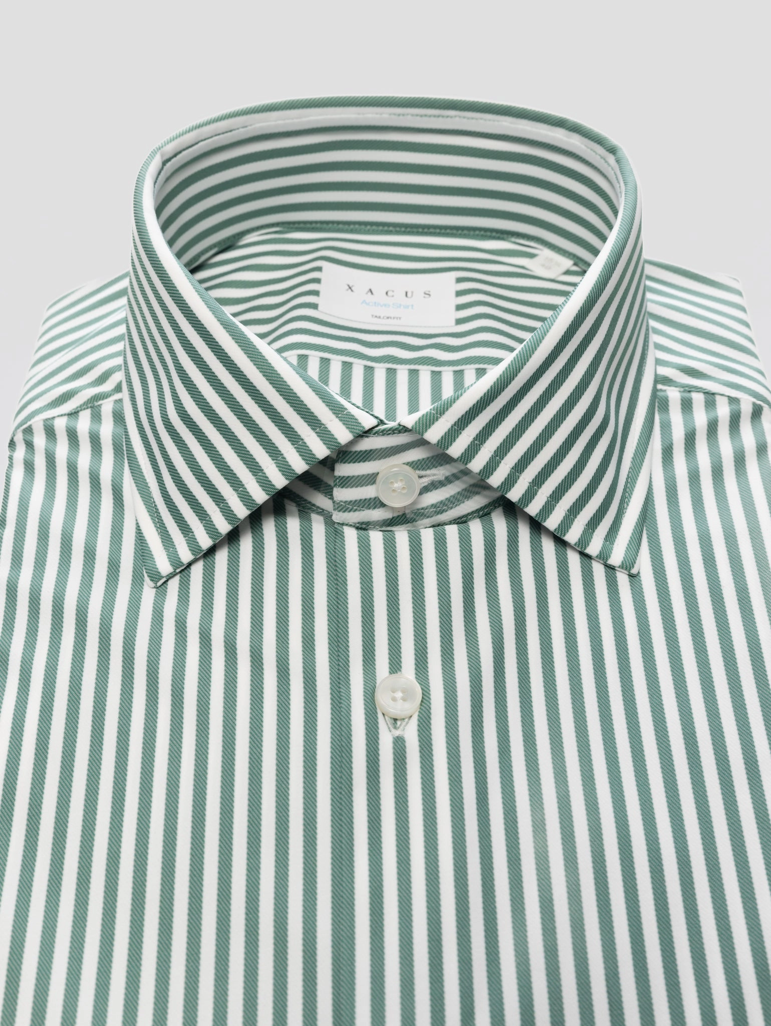 Green/White Striped Active Shirt