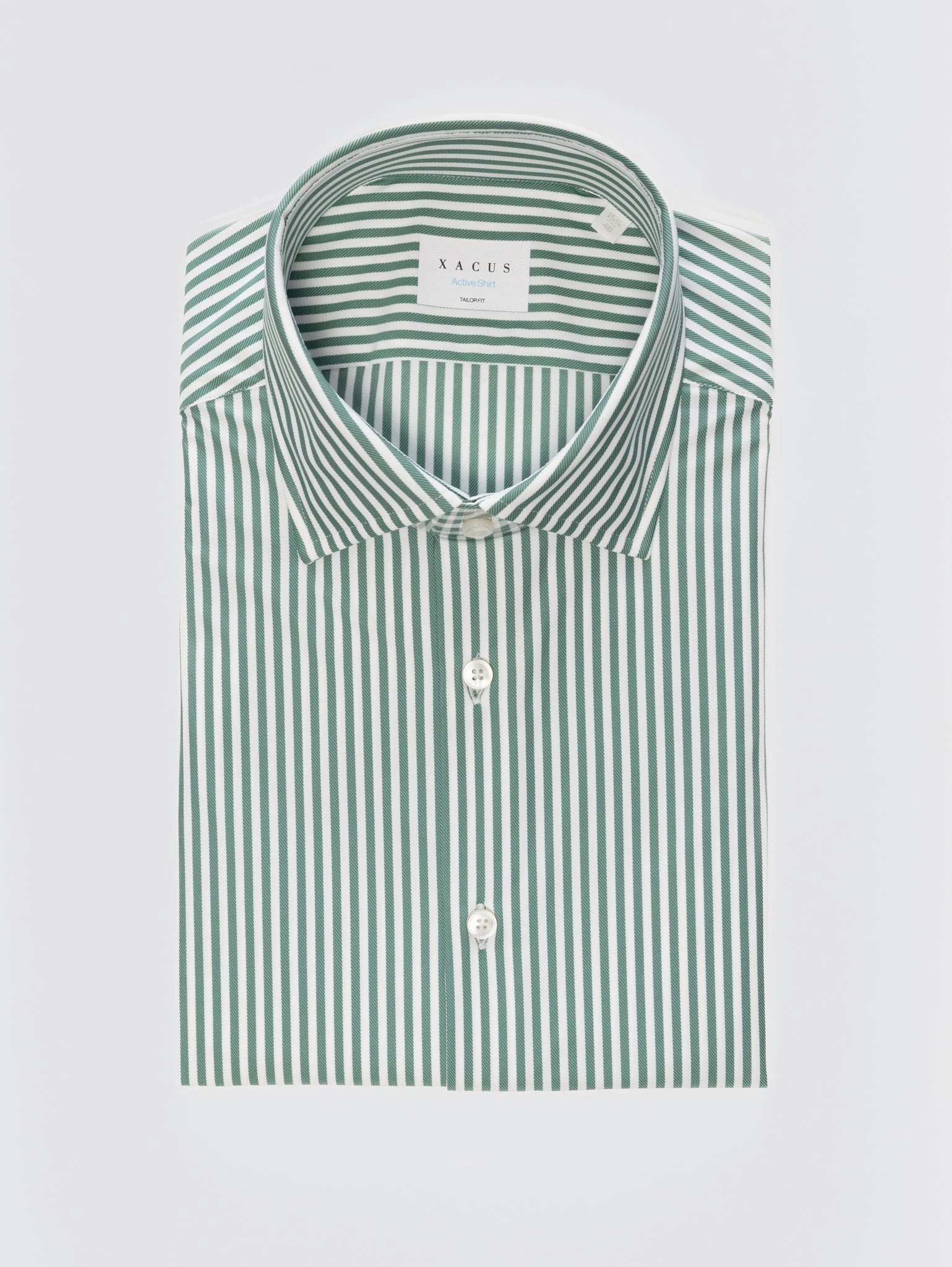 Green/White Striped Active Shirt