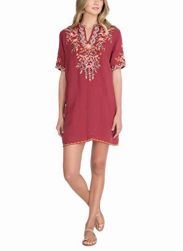 Johnny Was Alise Easy V Neck Dress