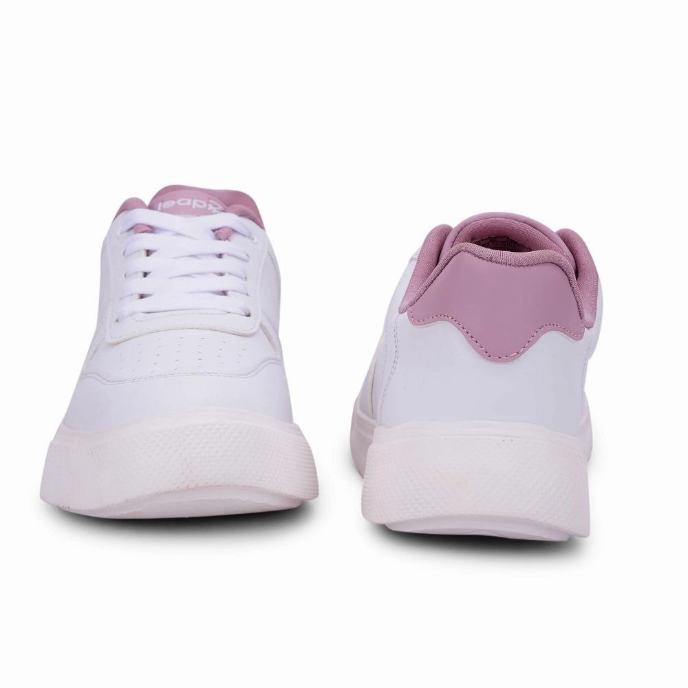 Leap7x Lacing White Casual Sneakers For Women FEMINA-01 By Liberty