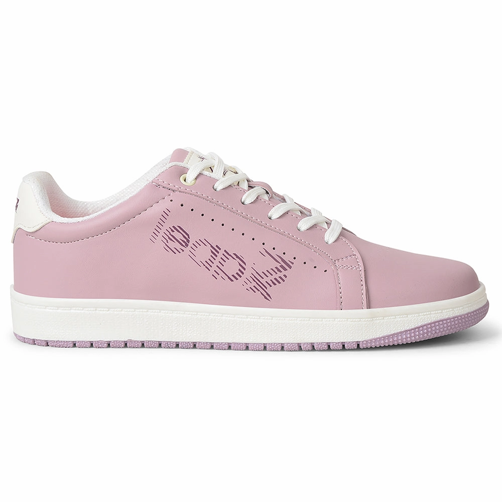 Leap7x Peach Casual Lacing Sneakers For Women ALLURE-1 By Liberty