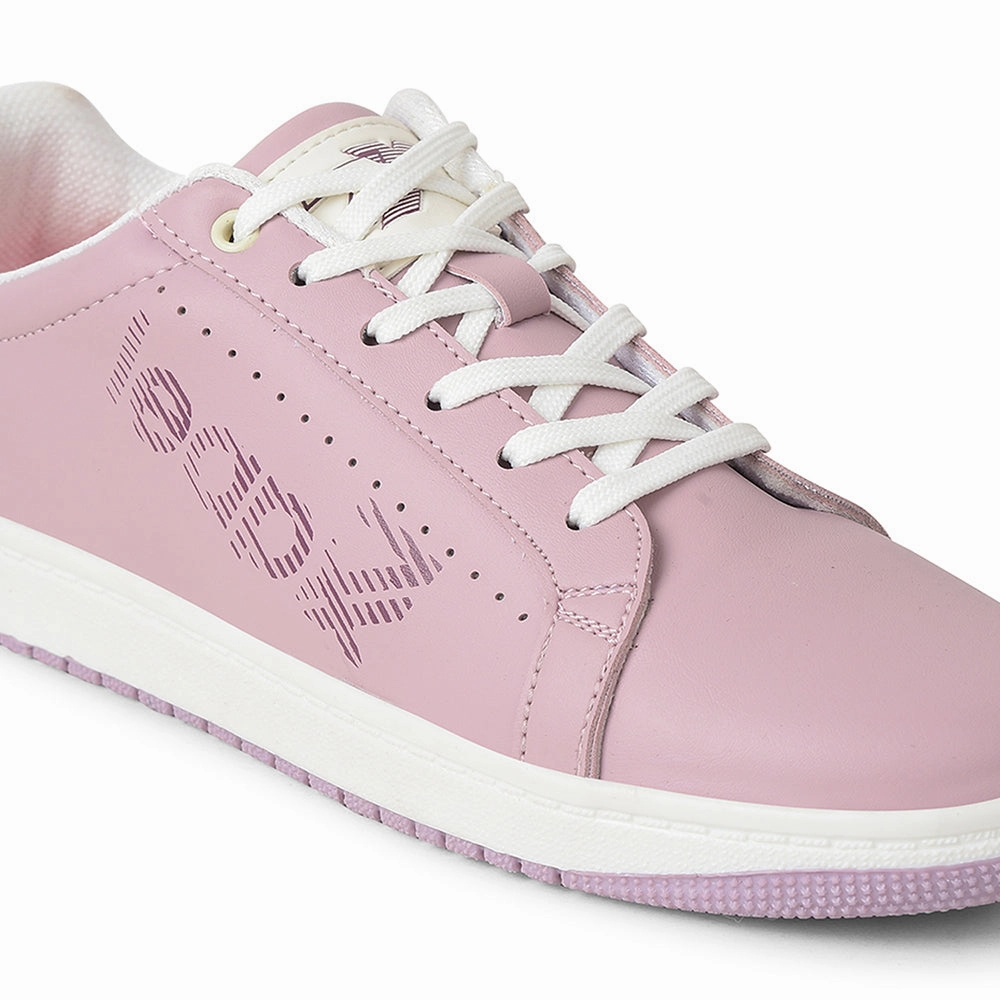 Leap7x Peach Casual Lacing Sneakers For Women ALLURE-1 By Liberty