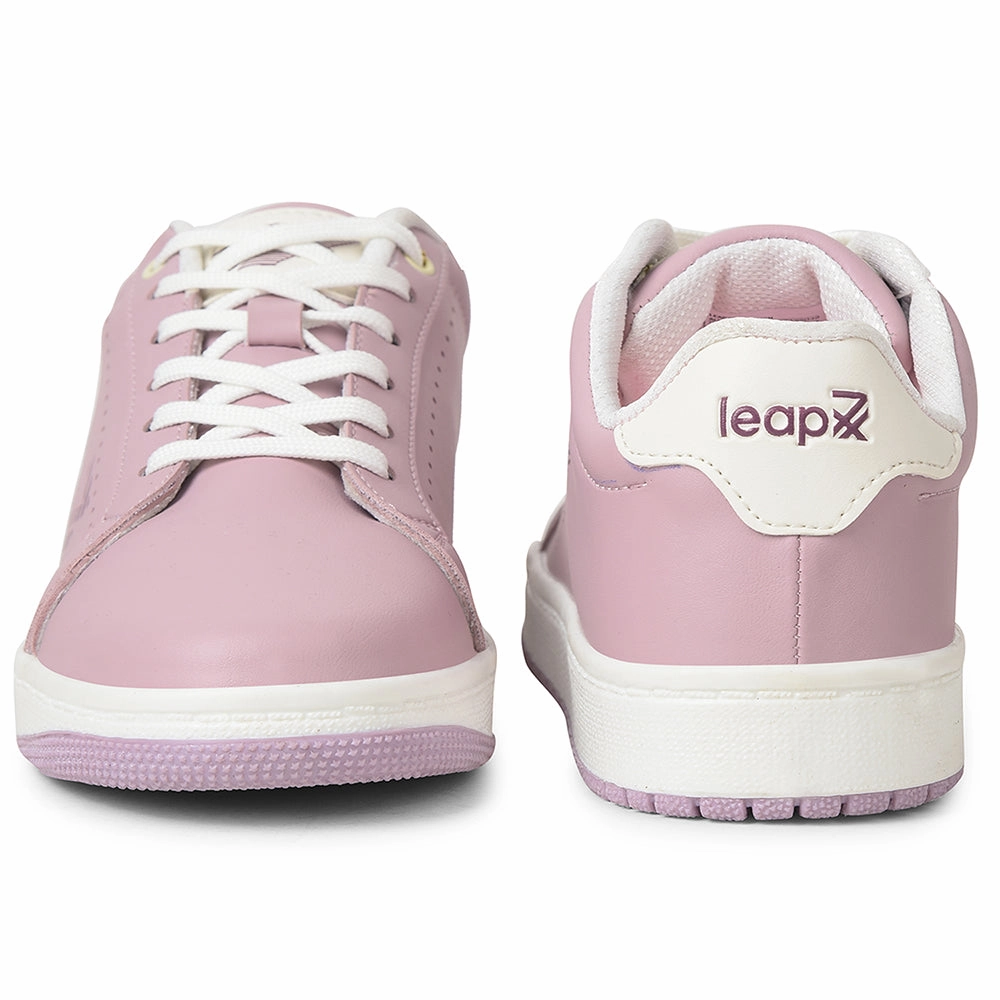 Leap7x Peach Casual Lacing Sneakers For Women ALLURE-1 By Liberty