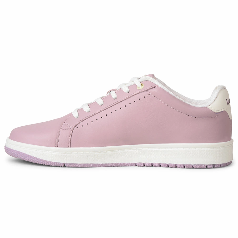 Leap7x Peach Casual Lacing Sneakers For Women ALLURE-1 By Liberty