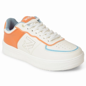 Leap7x White Casual Lacing Sneakers For Women SNOOKIS-L1 By Liberty