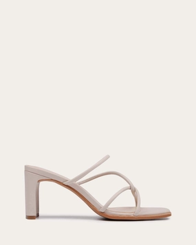 NOVI MID HEEL SANDALS BONE LEATHER