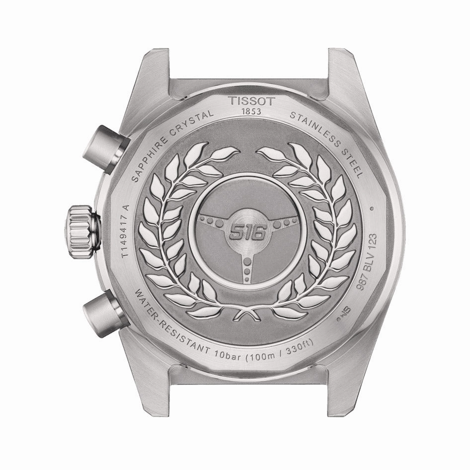 Tissot PR516 Chronograph 40mm Black Dial Yellow Gold PVD Steel Quartz Gents Watch T1494172205100