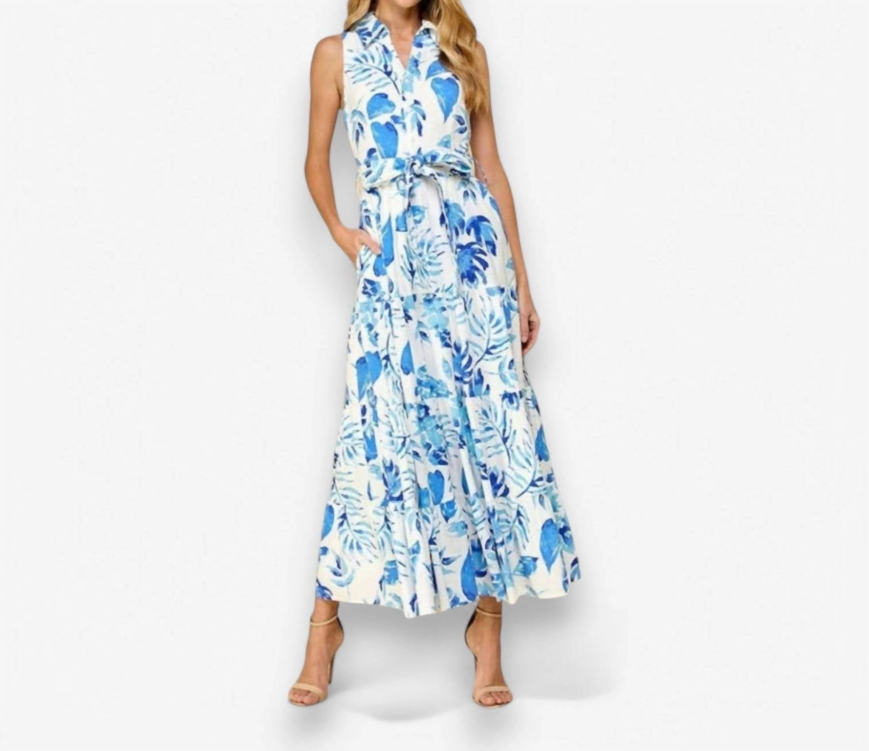 Tropics Maxi Dress In Blue