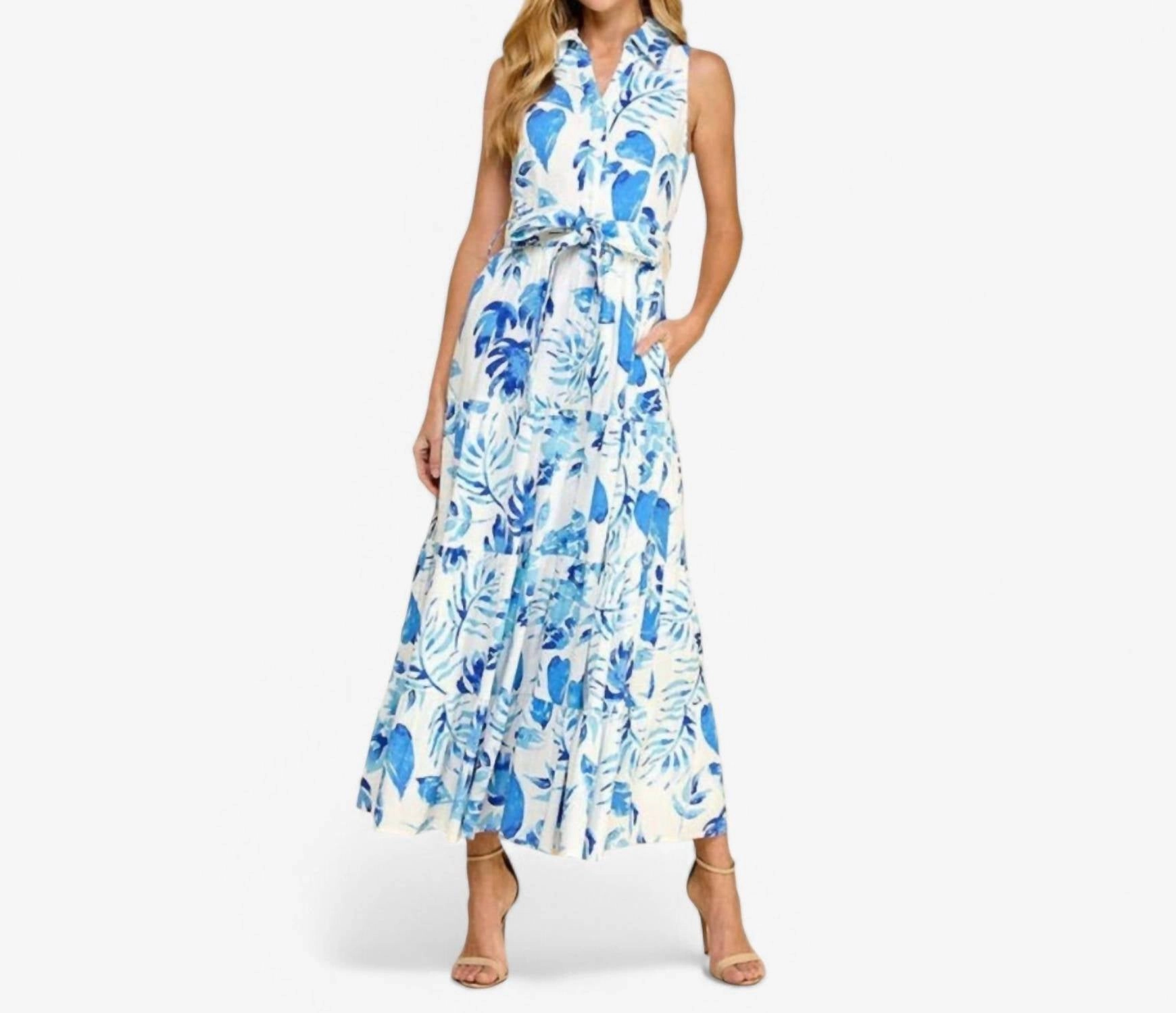 Tropics Maxi Dress In Blue