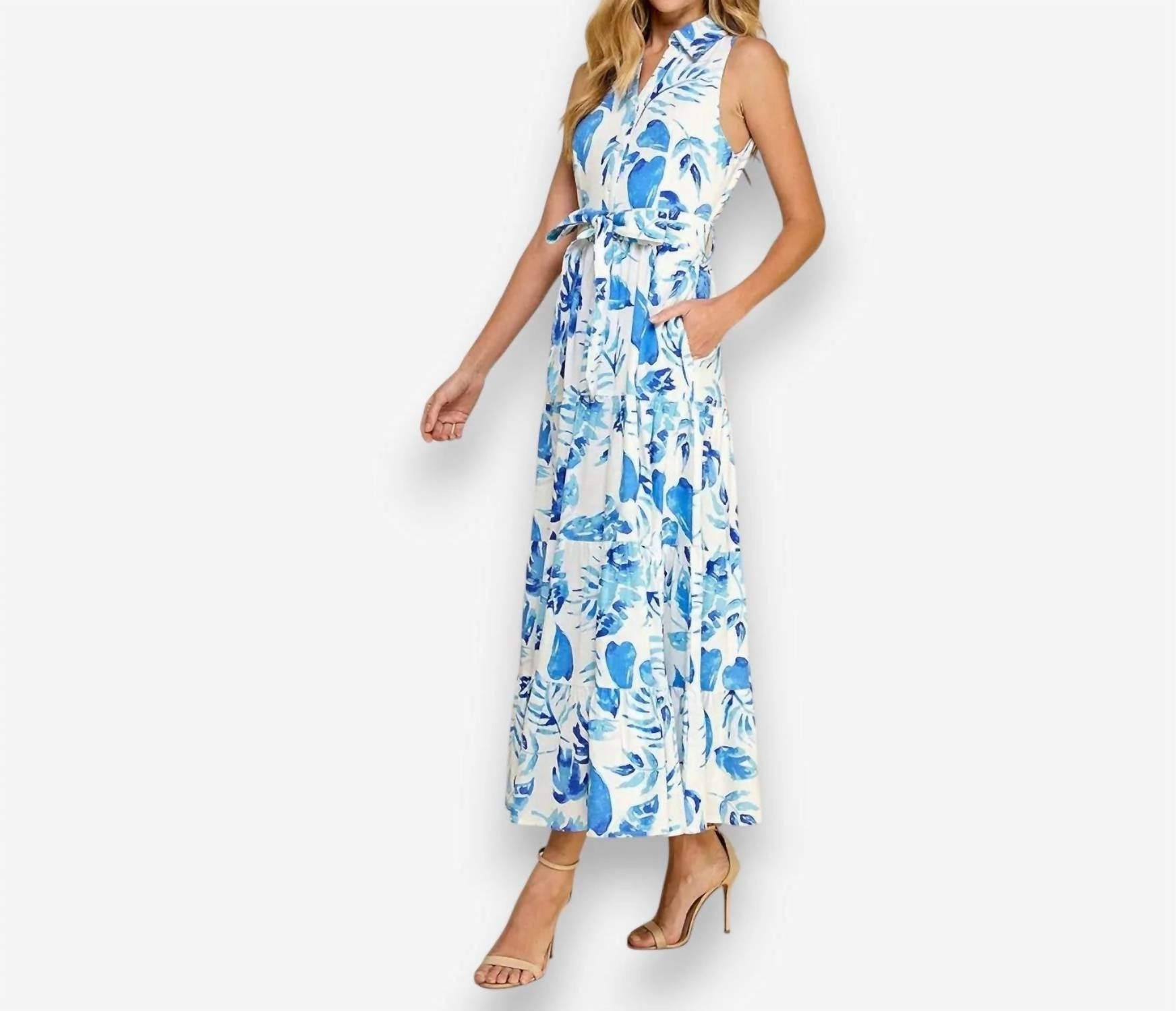 Tropics Maxi Dress In Blue