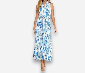 Tropics Maxi Dress In Blue